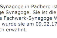 Padberger Synagoge kurze Beschreibung Padberger Synagoge kurze Beschreibung